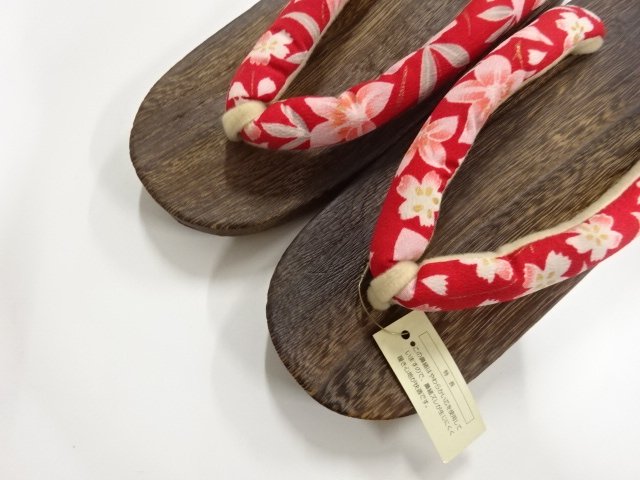  未使用品　焼桐下駄(24.5センチ)